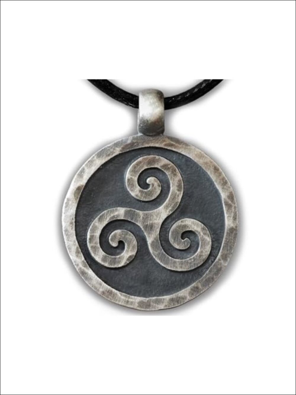Celtic Triskelion Necklace 925 Sterling Silver Pendant Handmade Adjustable